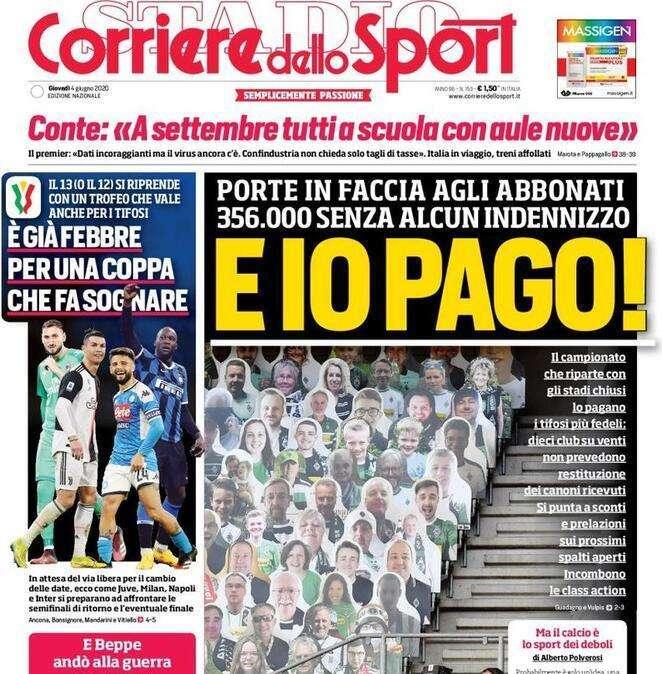 Corriere dello Sport: "E io pago!" 