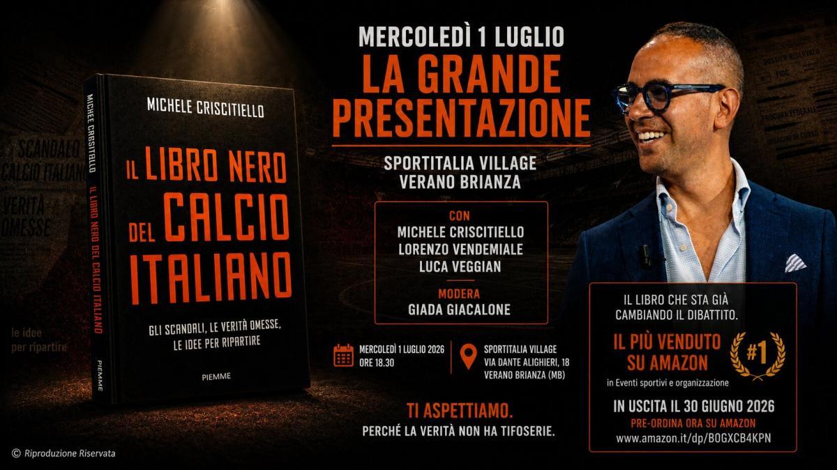 Criscitiello smonta il sistema: il libro nero arriva allo Sportitalia Village con la presentazione ufficiale