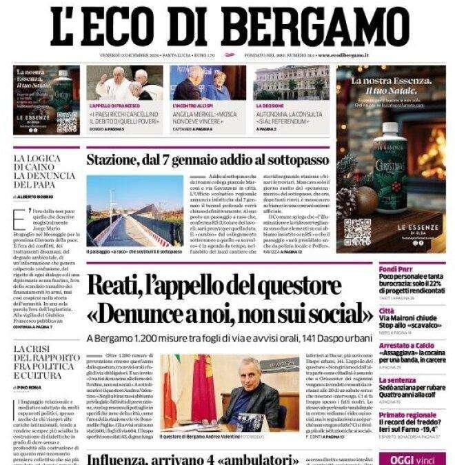 L'Eco di Bergamo sulle parole di Percassi: "Anno straordinario, però piedi per terra"