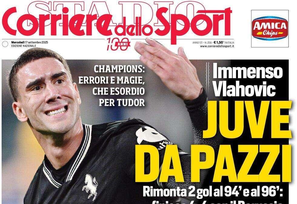PRIMA PAGINA - Corriere dello Sport: "Il taglio di Juric"