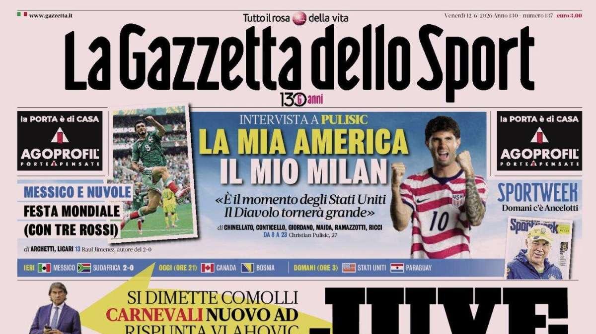 PRIMA PAGINA – La Gazzetta dello Sport: "Juve rovesciata"