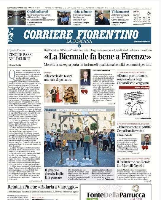 Corriere Fiorentino: "Viola meno 9, con l'Atalanta senza centravanti"