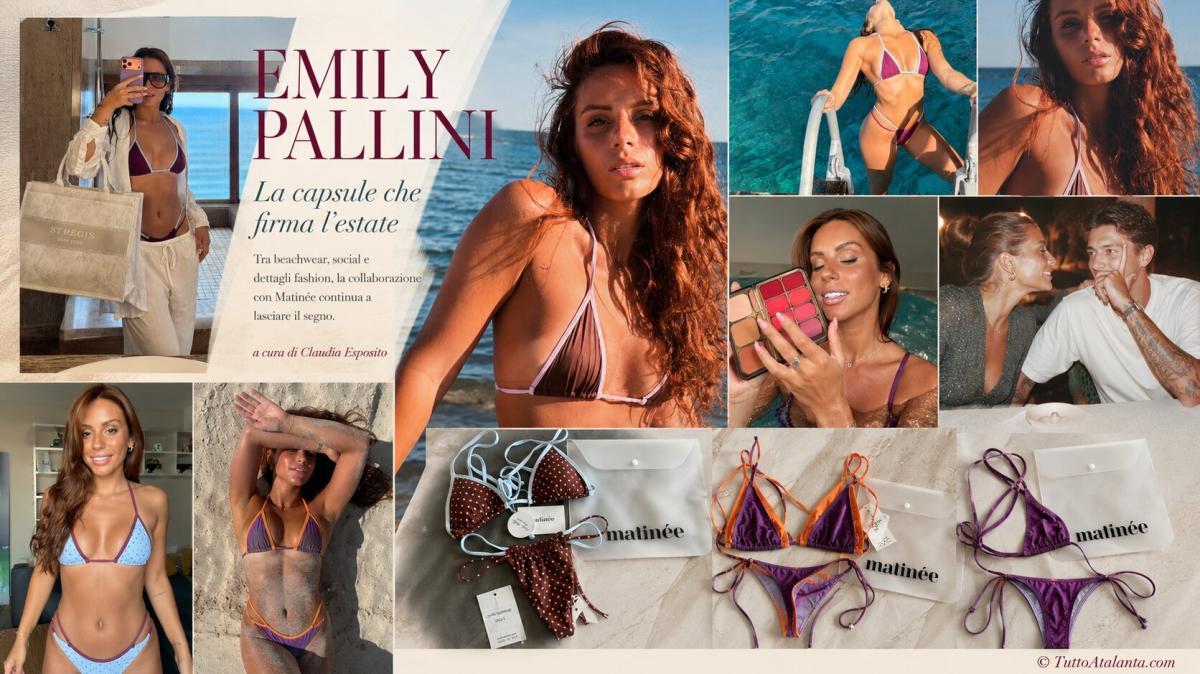 Bikini a pois e abiti rosa: il doppio filo tra Emily Pallini e le wags nerazzurre