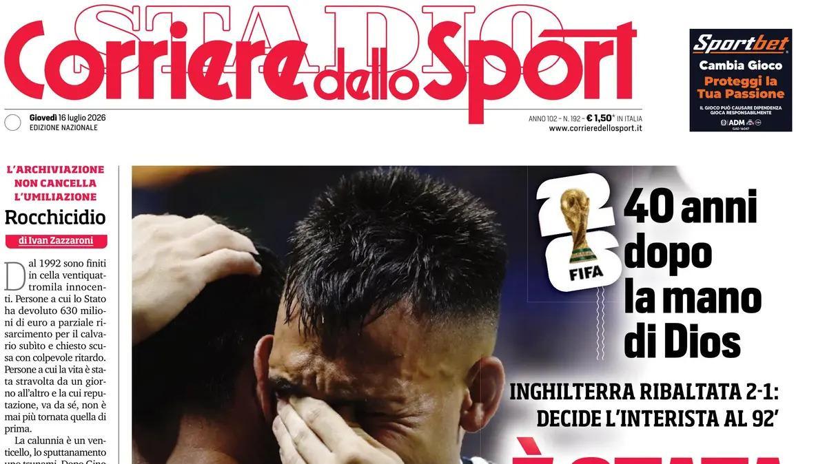 PRIMA PAGINA – Corriere dello Sport: "È stata la testa del Toro"