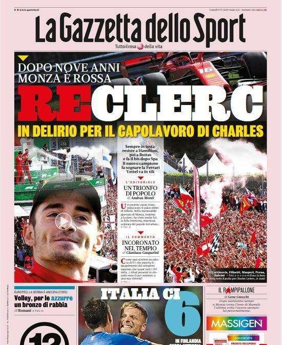 Prime pagine: "Ci siamo!"; "7 bello Italia"