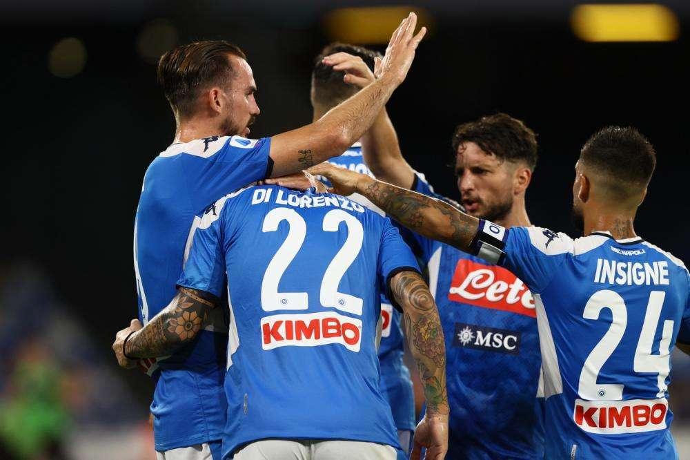 Napoli-Milan 2-2, il tabellino