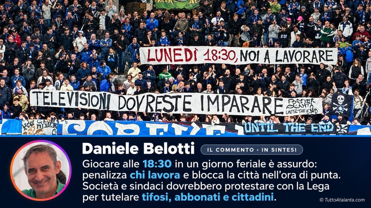 «Televisioni dovreste imparare»: i tifosi dell'Atalanta contro l'orario del lunedì