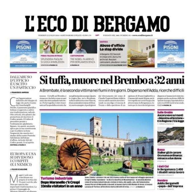 L'Eco di Bergamo: "Occhi sulla mediana, si scaldano le piste O'Riley e Brescianini"