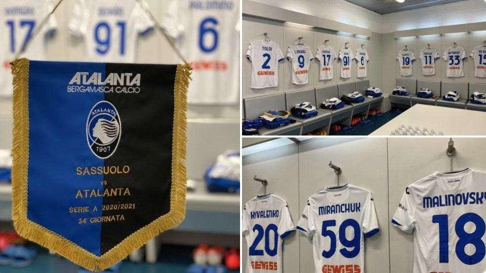 FOTO - Lo spogliatoio della Dea al Mapei di Reggio Emilia 
