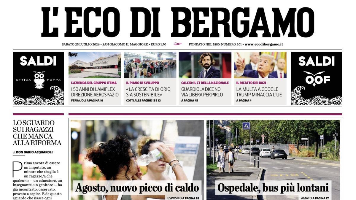 PRIMA PAGINA – L'Eco di Bergamo: "Ederson va di corsa. Torna dalle vacanze cinque giorni prima"