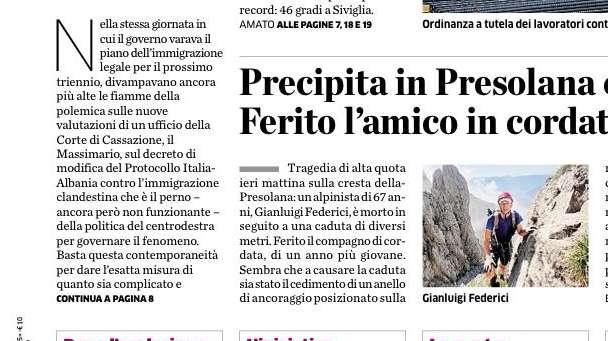 PRIMA PAGINA - L’Eco di Bergamo: "Visite mediche per Sulemana. Arriva Ahanor"
