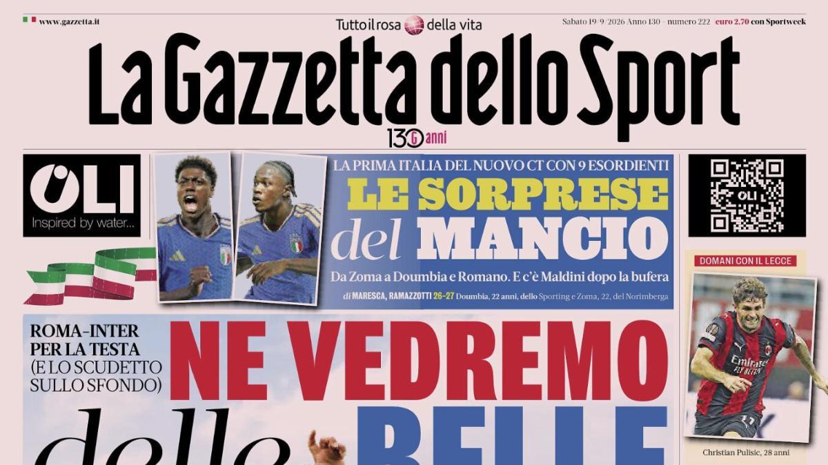 PRIMA PAGINA – La Gazzetta dello Sport: "Juventus-Atalanta"