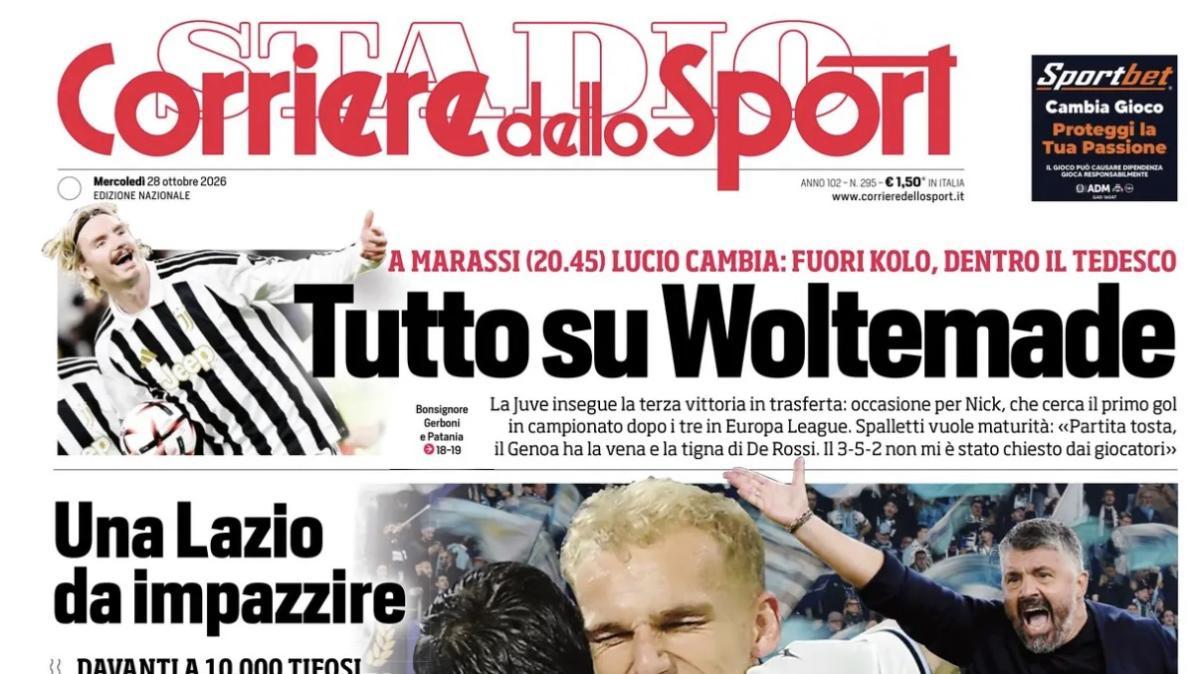 PRIMA PAGINA – Corriere dello Sport: "Tutto su Woltemade"
