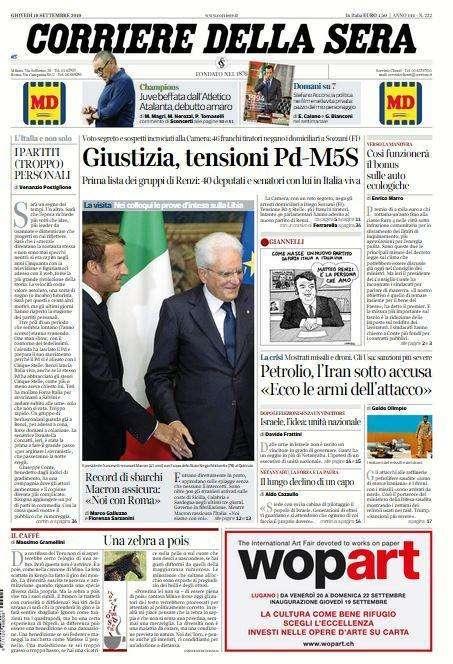 Il Corriere della Sera: "La prima dell'Atalanta diventa un incubo"