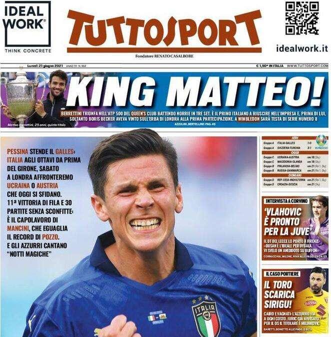Tuttosport in apertura: "Implacabili"