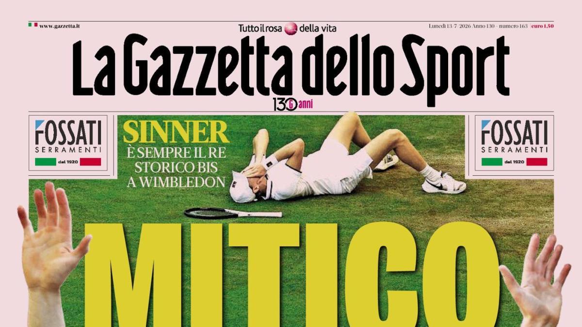 PRIMA PAGINA - Gazzetta dello Sport: "Mitico"