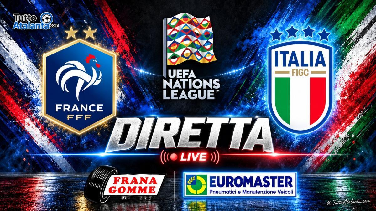 DIRETTA NATIONS LEAGUE / FRANCIA-ITALIA Frana Gomme Madone, calcio d'inizio 20,45
