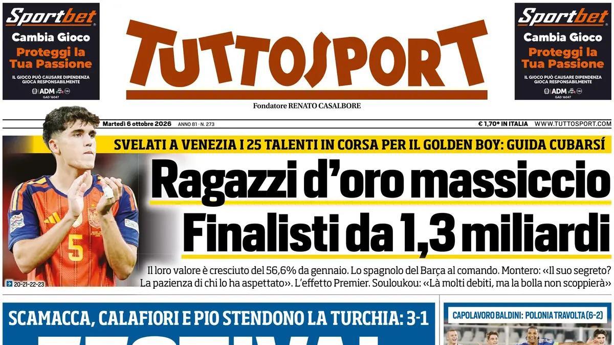 PRIMA PAGINA – Tuttosport: "Festival d'Italia"