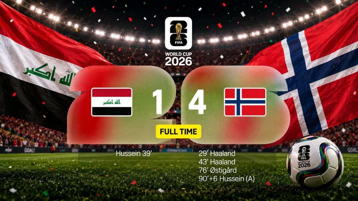 Iraq-Norvegia 1-4, tabellino & gol