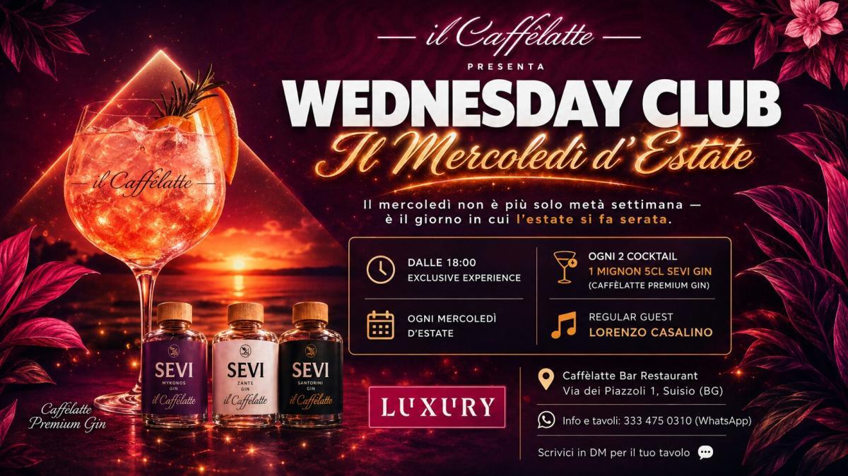 Aperitivo, cocktail e house dj set: al Caffelatte di Suisio l'estate ha scelto il mercoledì
