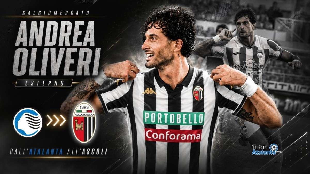 Oliveri riparte dall'Ascoli: l'esterno dell'Atalanta torna in Serie B