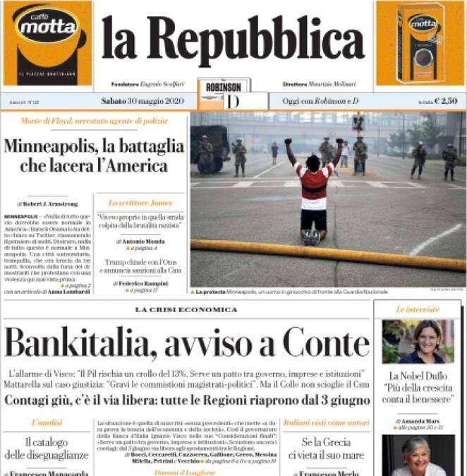 PRIME PAGINE - "Il Governo forza e riapre tutto". "Bankitalia, avviso a Conte" 
