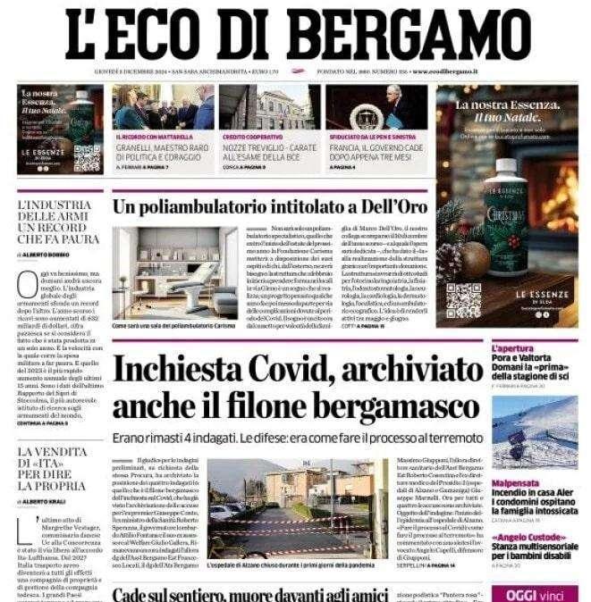 L'Eco di Bergamo: "Tridente alternativo, per l'Atalanta una nuova arma"