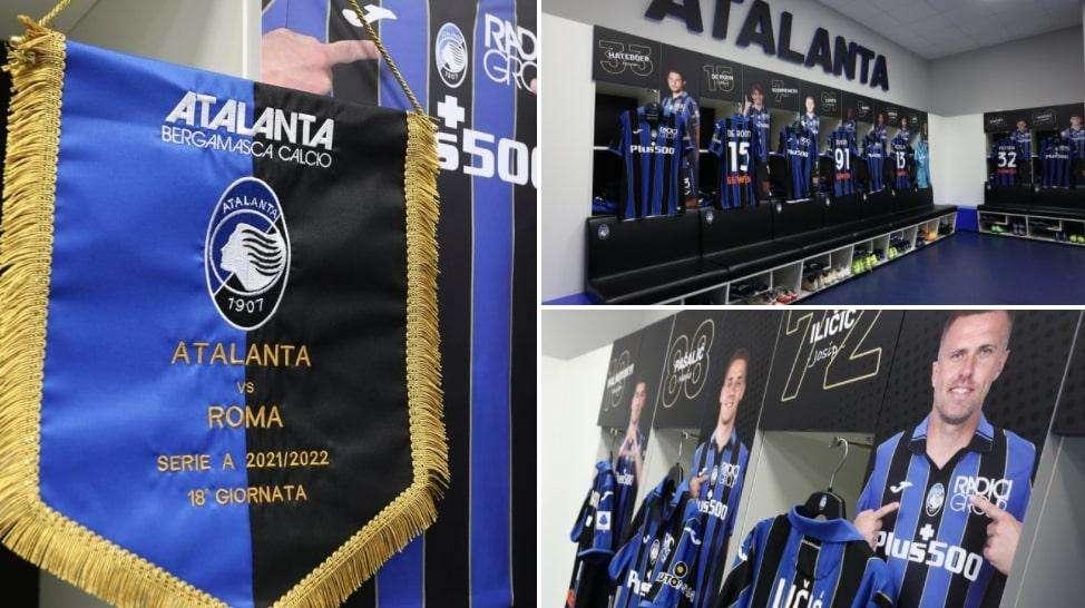 FOTO - Lo spogliatoio della Dea al "Gewiss Stadium"