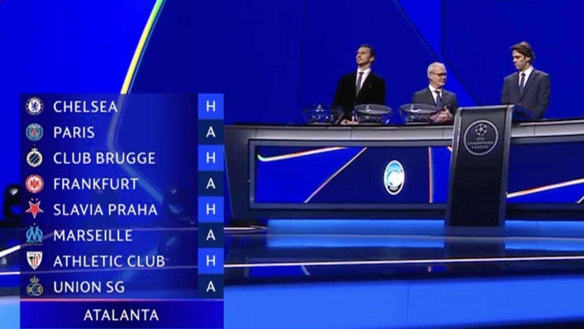 Urna 'fortunata' da Montecarlo per la Dea in Champions, Chelsea e PSG permettendo