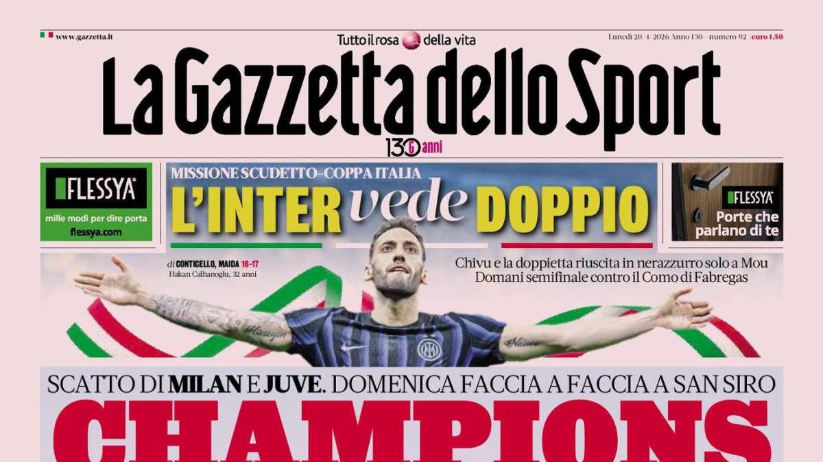 PRIMA PAGINA - Gazzetta dello Sport: "Champions eccoci"