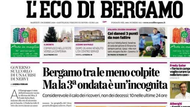 L'Eco di Bergamo sull'Atalanta: "Coi danesi 3 punti da non fallire" 