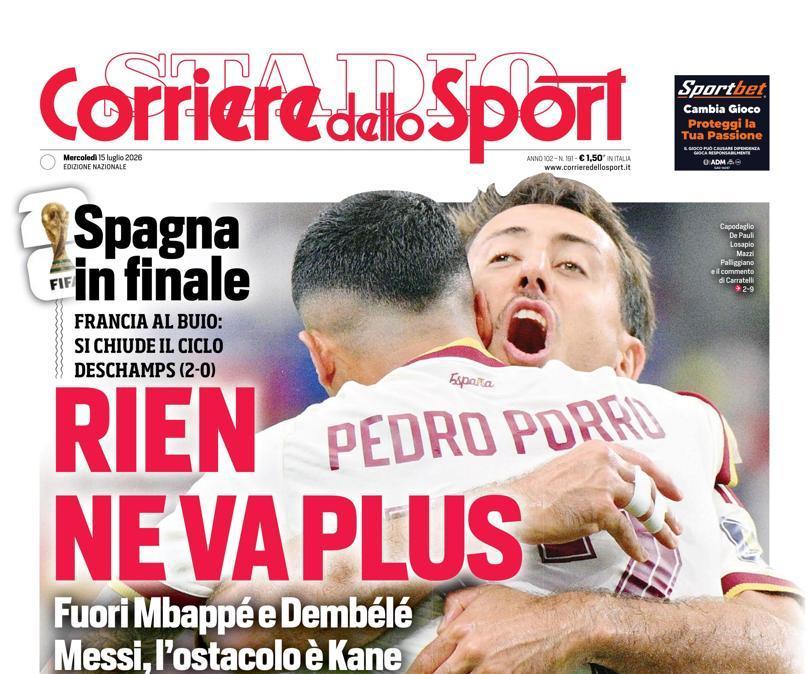 PRIMA PAGINA - Corriere dello Sport: "Rien ne va plus"
