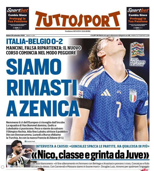 PRIMA PAGINA - Tuttosport: "Siamo rimasti a Zenica"
