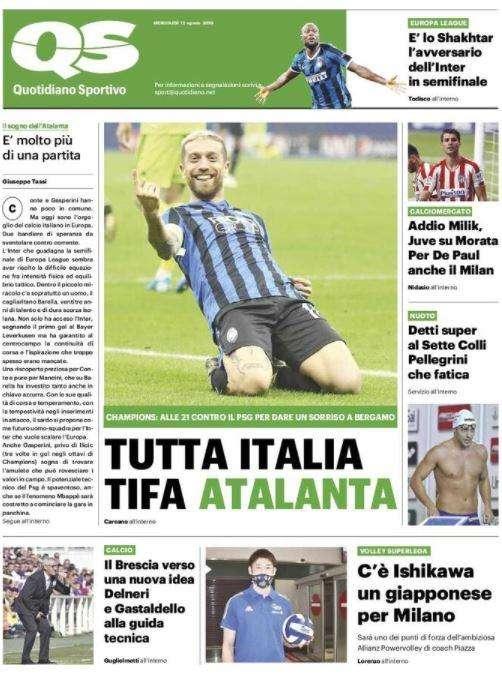 Qs: "Tutta Italia tifa Atalanta"