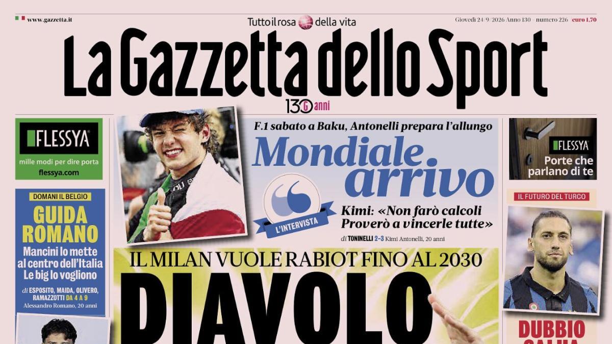PRIMA PAGINA – La Gazzetta dello Sport: "Diavolo per sempre"
