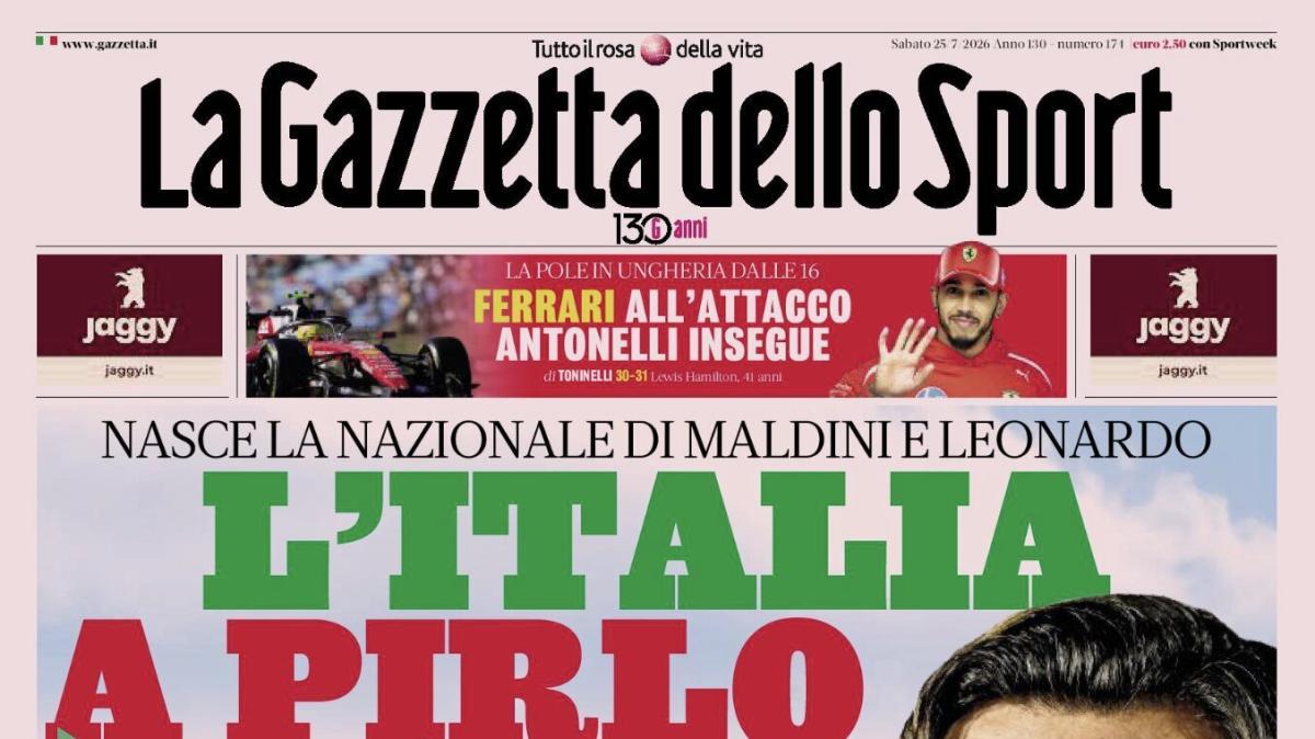 PRIMA PAGINA – La Gazzetta dello Sport: "L'Italia a Pirlo"
