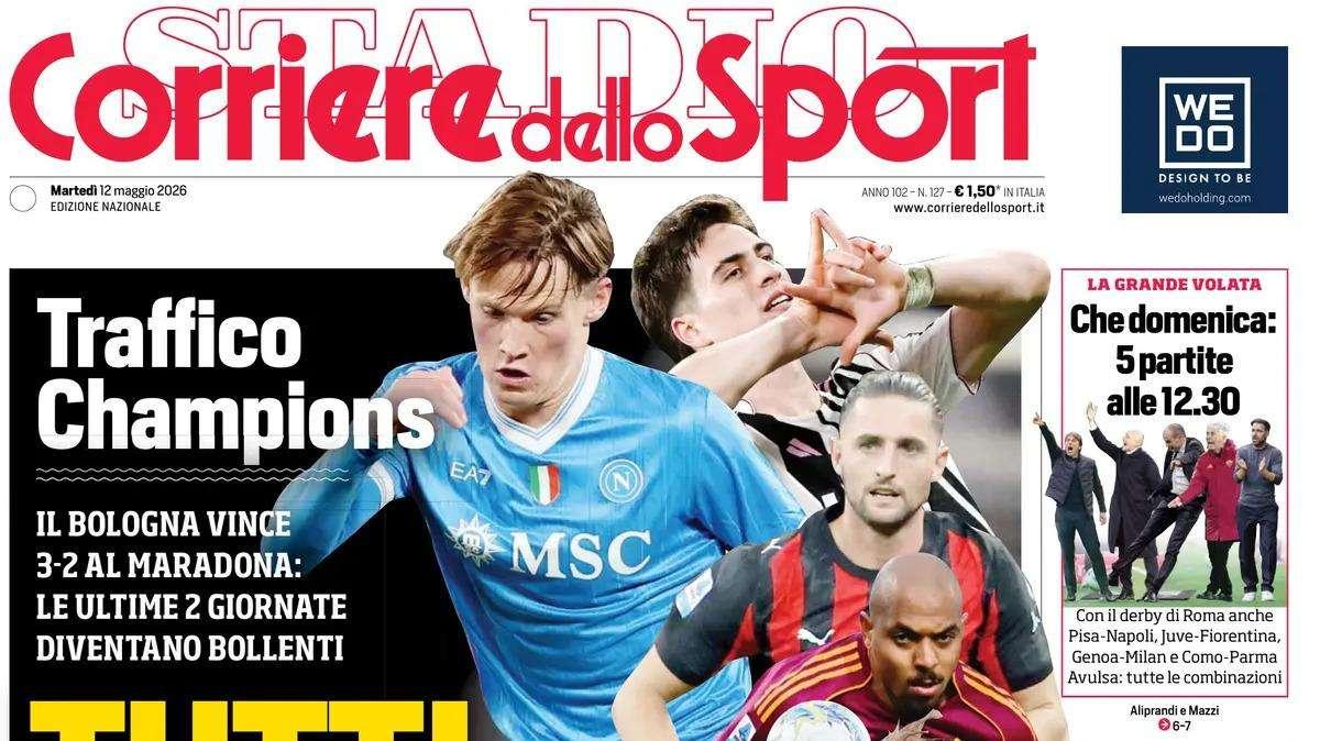 PRIMA PAGINA - Corriere dello Sport: "L'Atalanta contro il Bologna per la corsa Europa"
