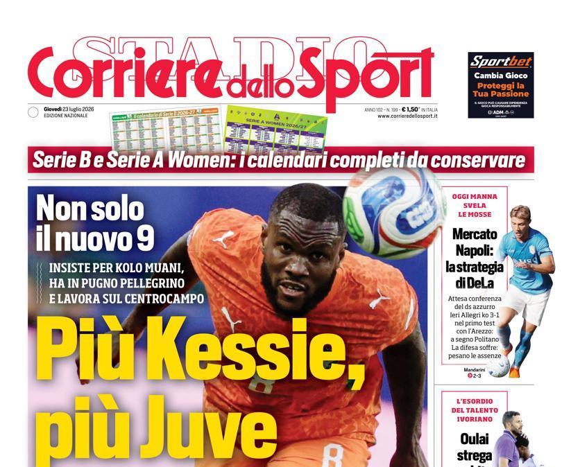 PRIMA PAGINA - Corriere dello Sport: "Più Kessie, più Juve"