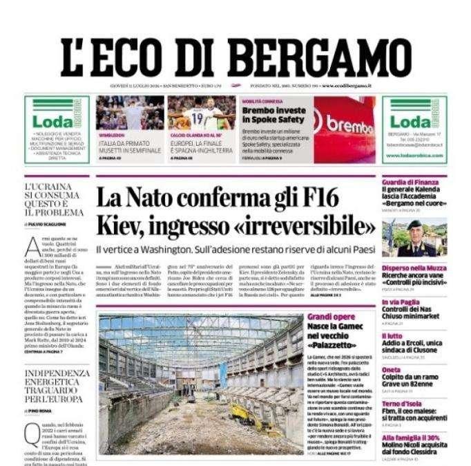Atalanta, al via il raduno. L'Eco di Bergamo in apertura: "Visite, test e primo allenamento"