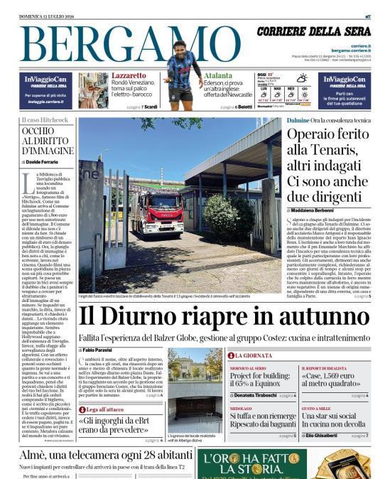 PRIMA PAGINA - Corriere di Bergamo: "Ederson, ci prova un’altra inglese: offerta del Newcastle"
