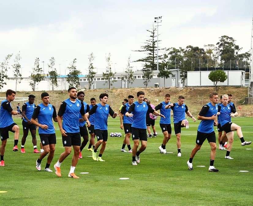 Fotonotizia - Il primo allenamento dei nerazzurri a Lisbona 
