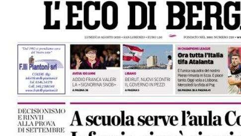 L'Eco di Bergamo: "Ora tutta l'Italia tifa Atalanta"