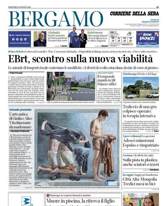 PRIMA PAGINA - Corriere di Bergamo: "Il primo acquisto si chiama pazienza Ora però due nomi"
