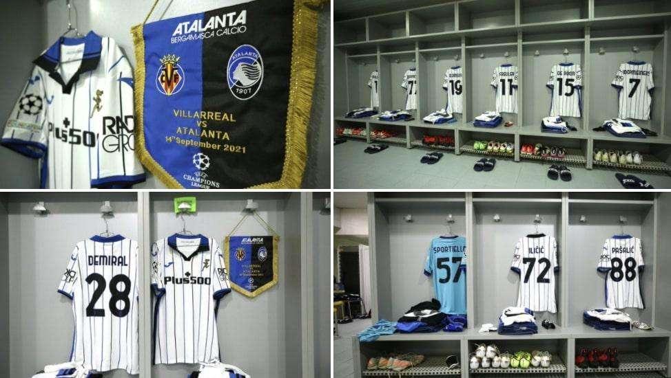 FOTO - Lo spogliatoio della Dea all'Estadio de la Cerámica