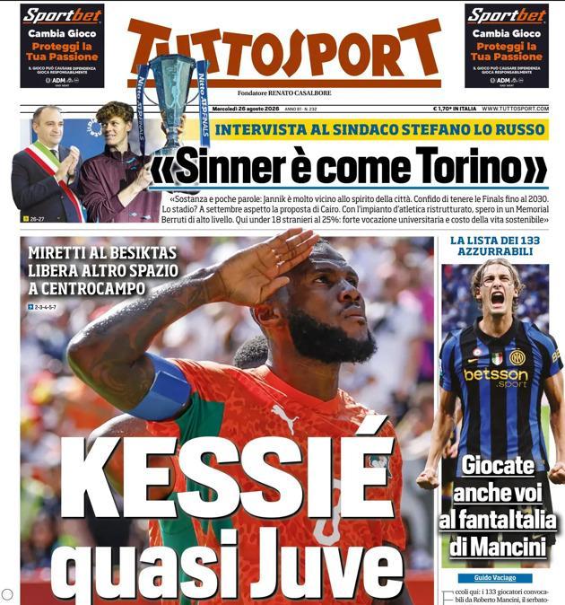 PRIMA PAGINA - Tuttosport: "Kessie quasi Juve"