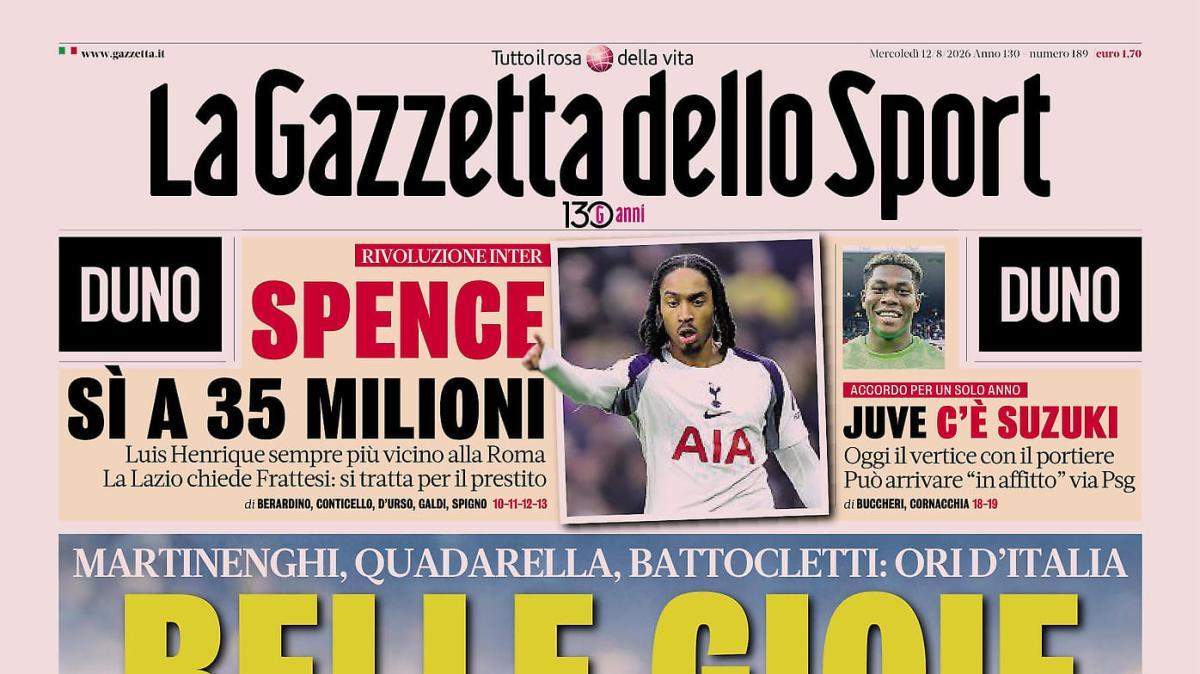PRIMA PAGINA - Gazzetta dello Sport: "Belle gioie"