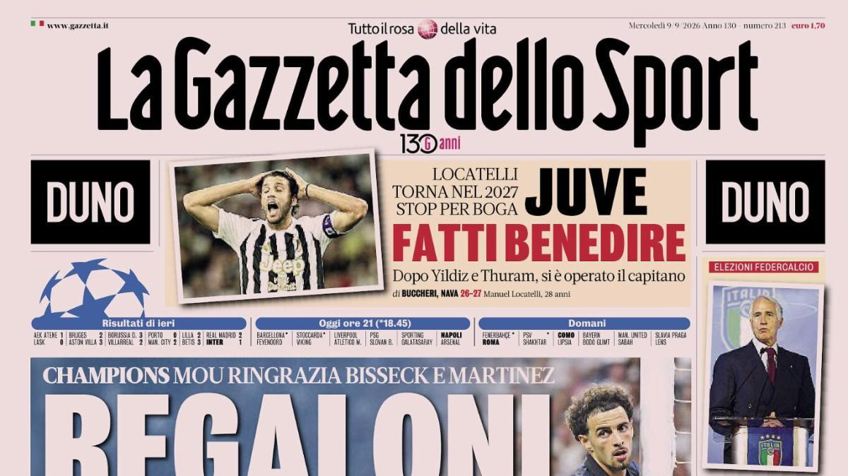 PRIMA PAGINA – La Gazzetta dello Sport: "Regaloni Inter"
