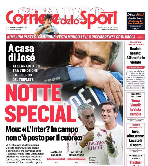 PRIMA PAGINA - Corriere dello Sport: "Notte Special"