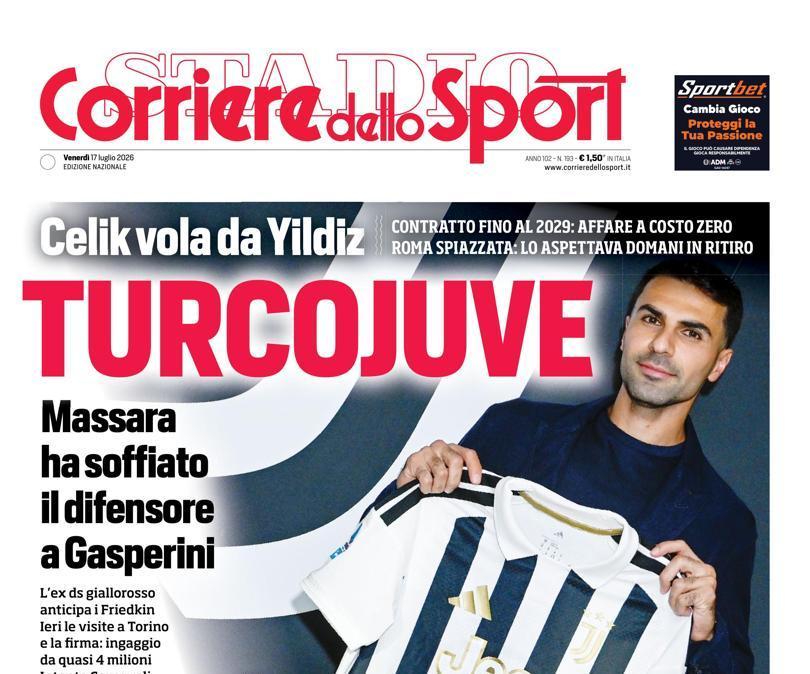 PRIMA PAGINA - Corriere dello Sport: "TurcoJuve"