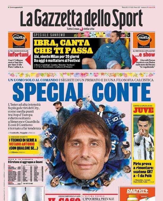 PRIMA PAGINA - La Gazzetta dello Sport: "Ibra canta che ti passa"